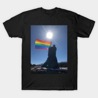 Pride Flag in Lesbian Boot T-Shirt